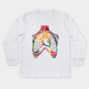 Human heart and lungs Kids Long Sleeve T-Shirt